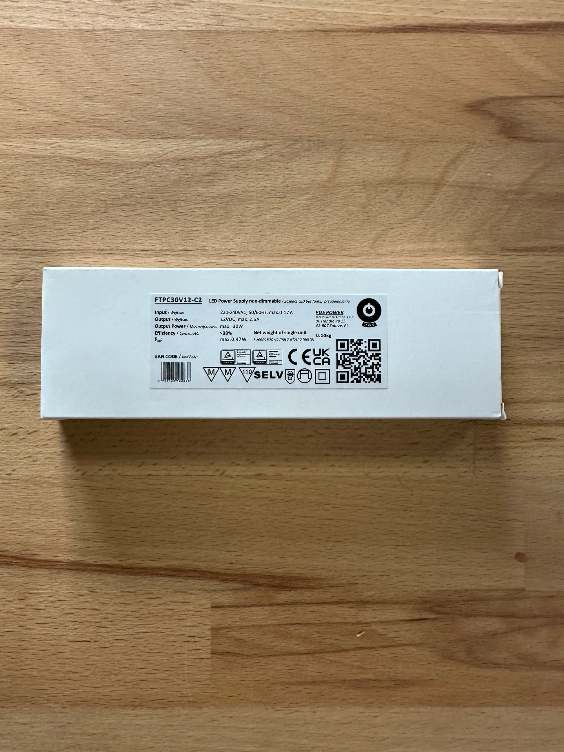 POS Power FTPC30V12-C2 30W 12V.2.5A Low Profile IP20 LED Power Supply - LED Retro