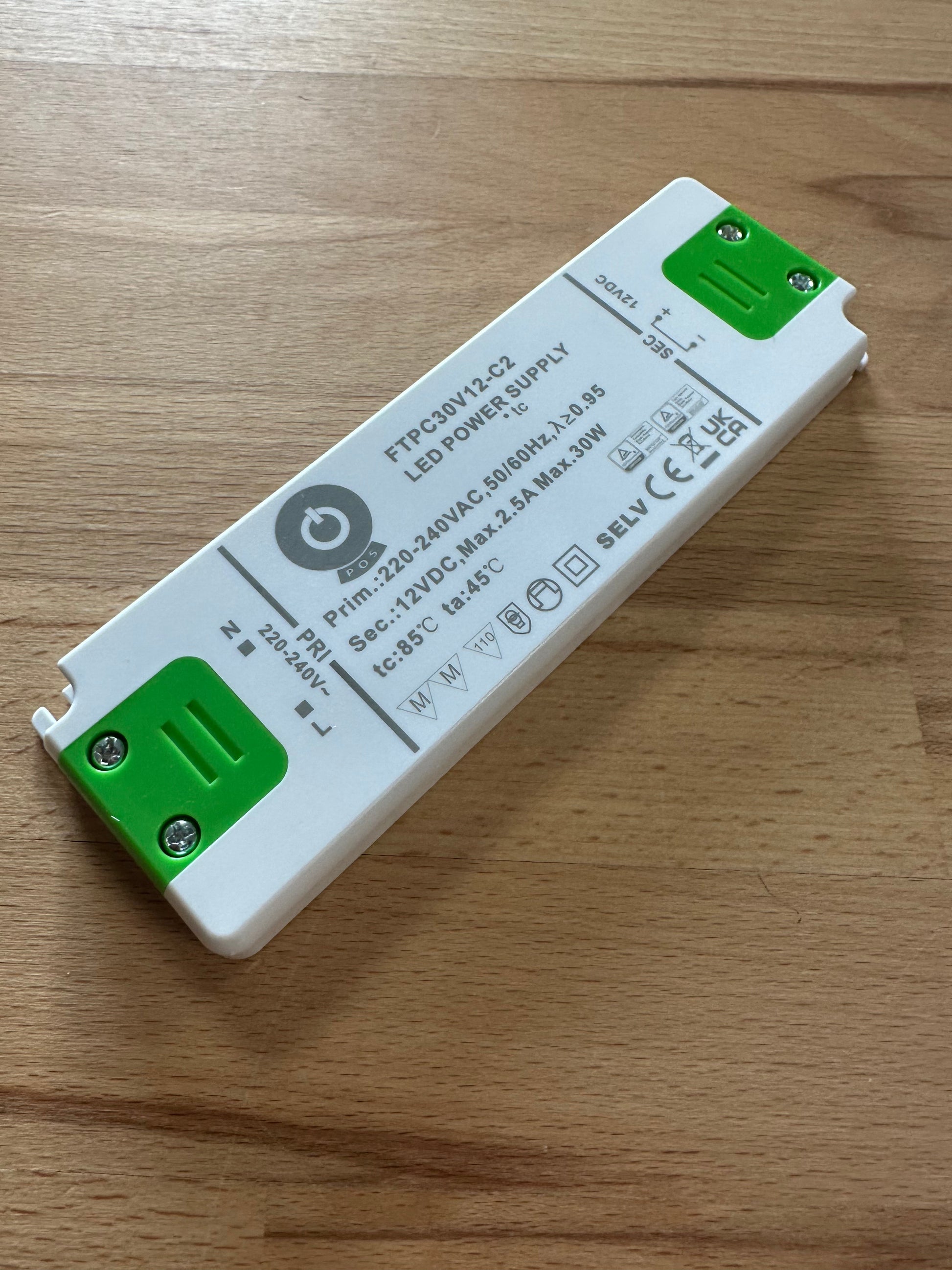 POS Power FTPC30V12-C2 30W 12V.2.5A Low Profile IP20 LED Power Supply - LED Retro