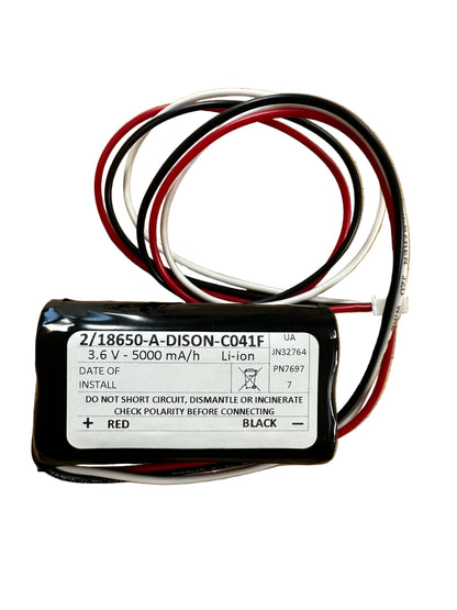 1IXR19/66-2 DISON 3.7V 5.0AH 2 Cell Side by Side Li-ion Battery - LED Retro