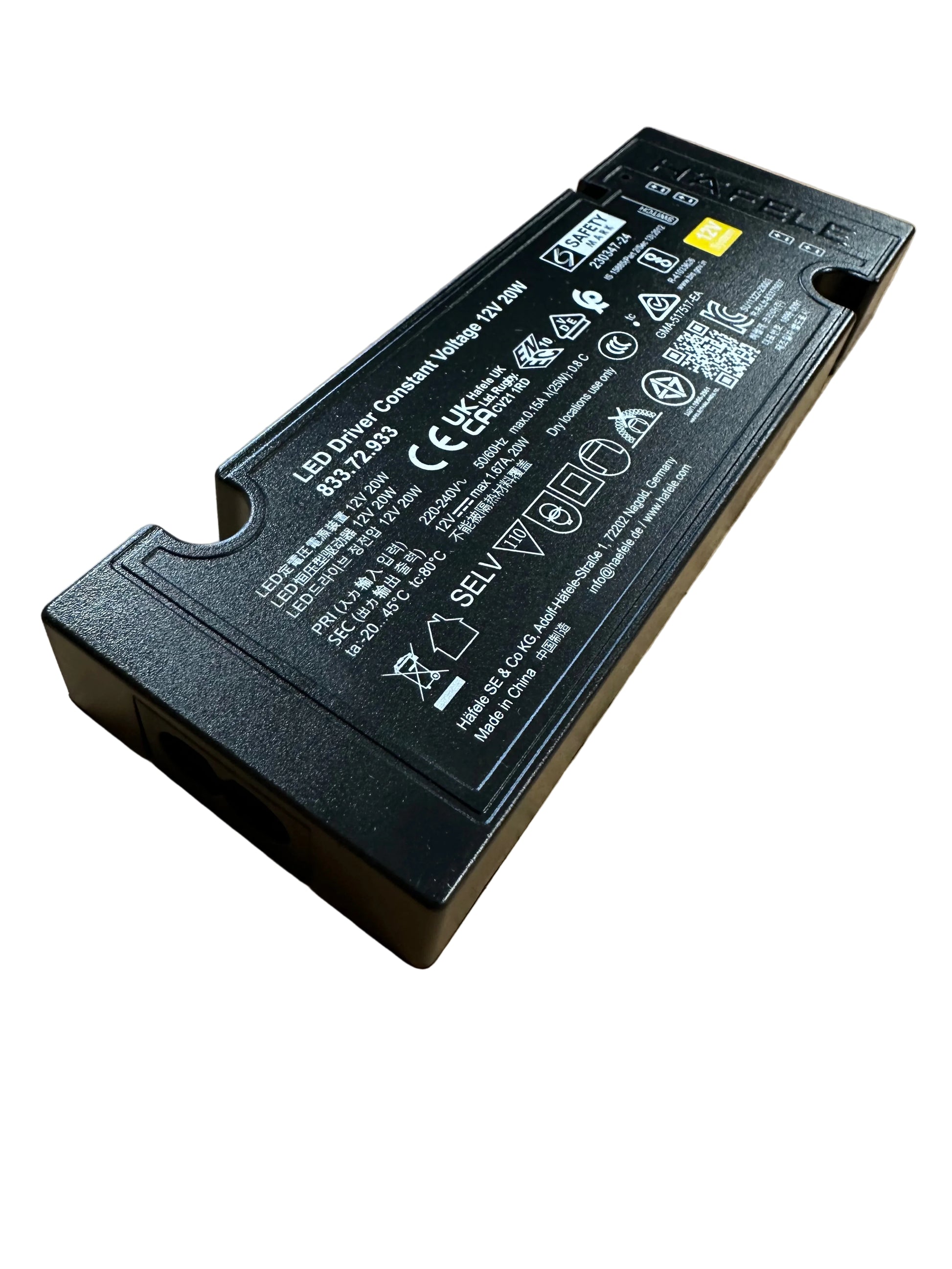 Hafele LED Driver 20W 12 V, without Mains Lead, Rated IP 20, Loox5 Eco - LED Retro