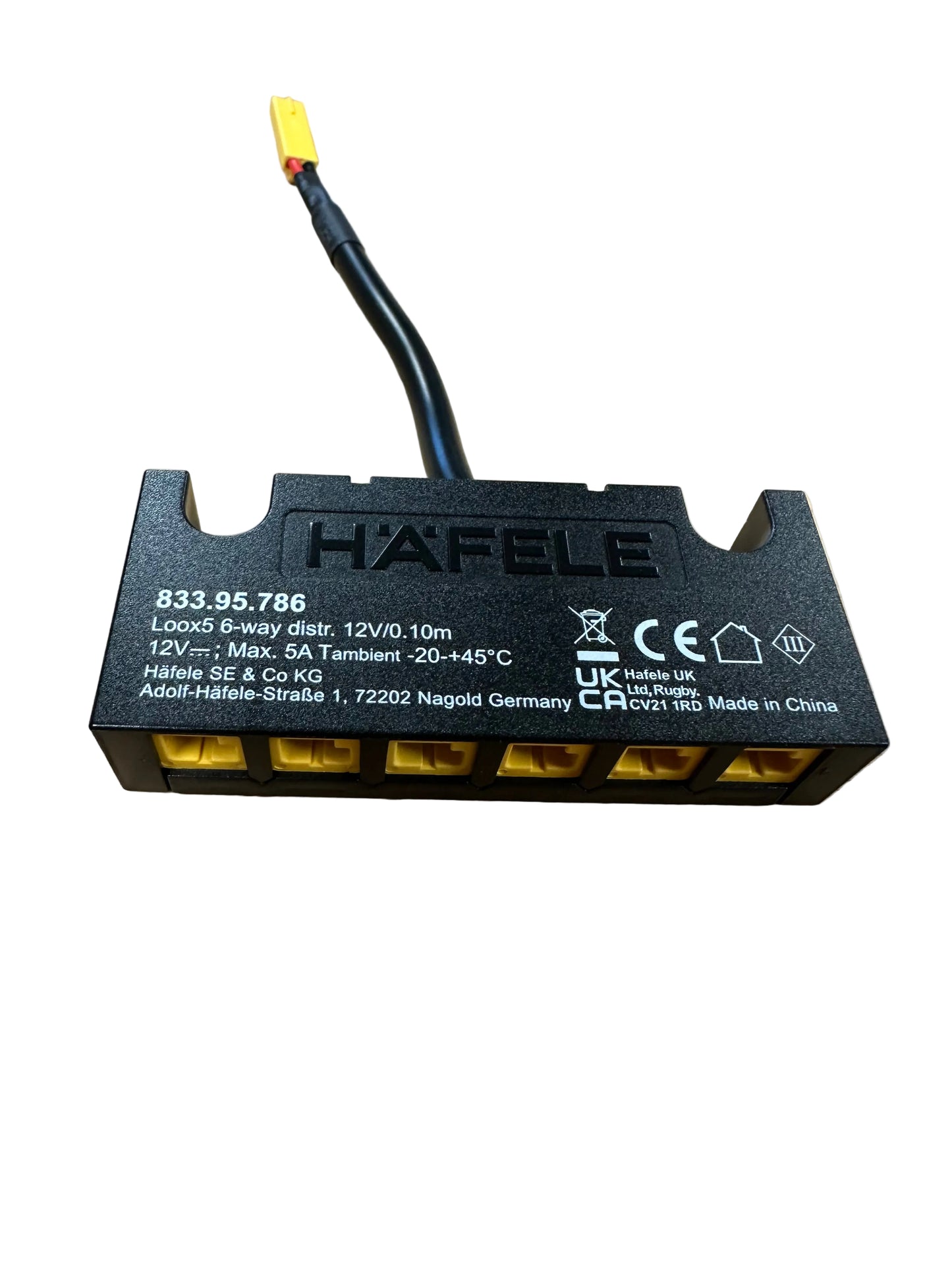 HAFELE Distributor 12, 6-Way, without Switching Function 12V - 833.95.786 - LED Retro