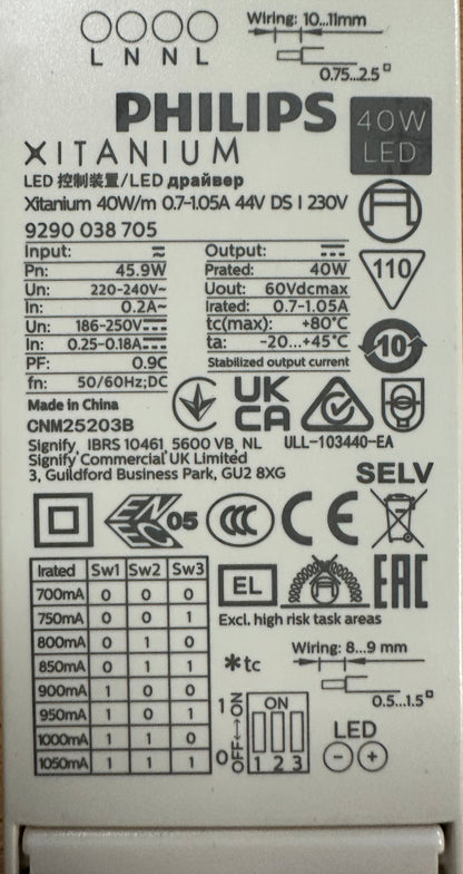 Philips 929003870506 Xitanium 40W/m 0.7-1.05A 44V DS I 230V - LED Retro