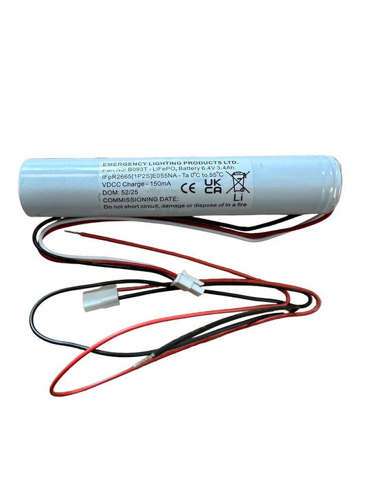 ELP B093/T 6.4V 3.4Ah LiFePO4 Battery Stick - Replaces B084 c/w + BL018/T/2W - LED Retro