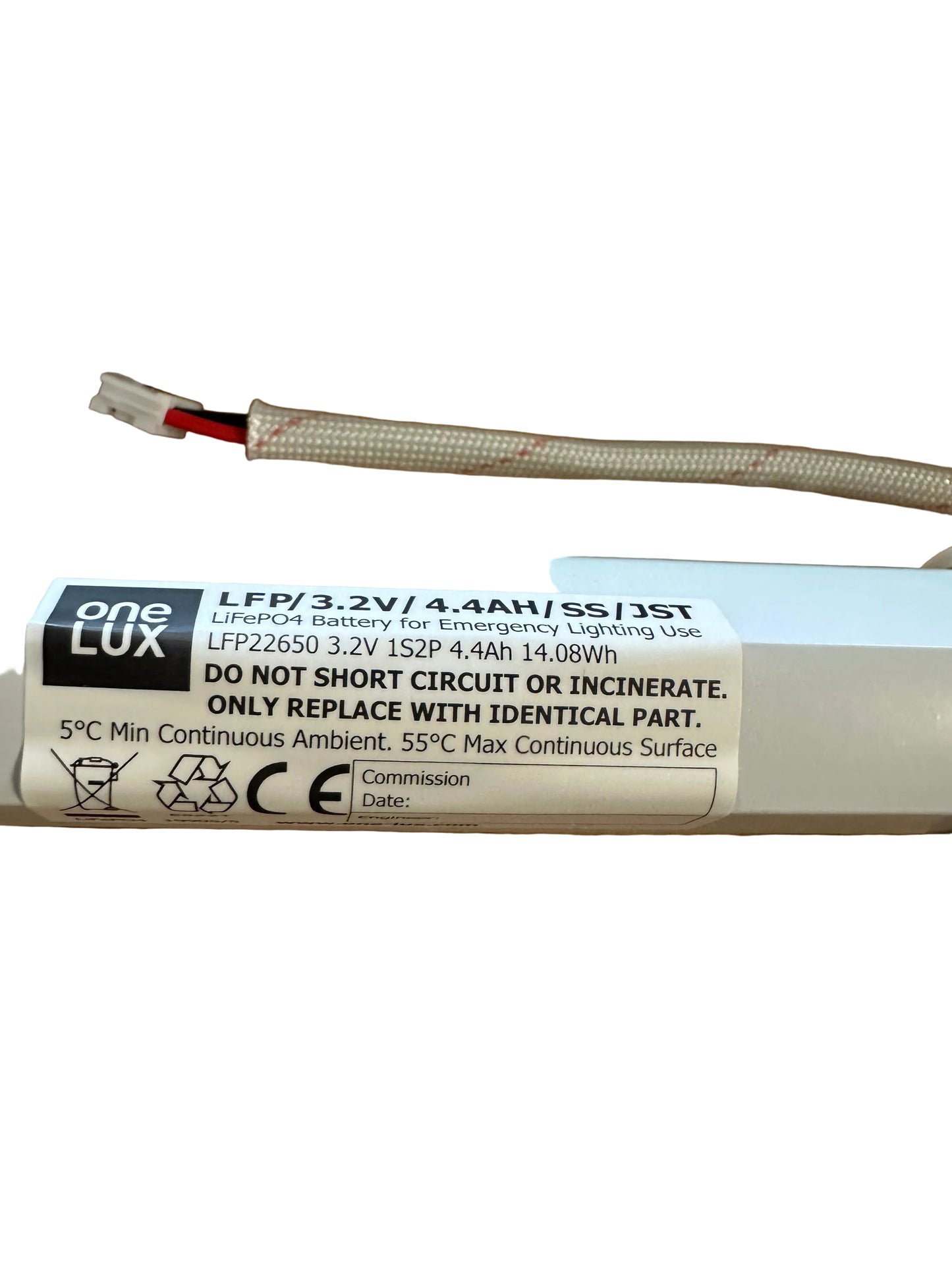 One-Lux OL55/3W/M3/LFP/SS/DST 12-55V 3W DALI/Self-Test LED EM Kit c/w 3.2V 4.4Ah LiFePO4 Battery - LED Retro