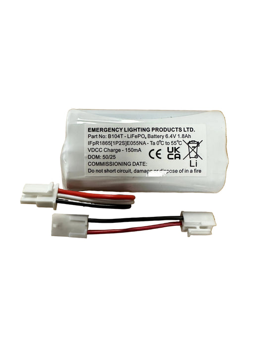 ELP B069 1.5Ah 6.4V 2 B Cell LiFePO4 Emergency Lighting Battery - LED Retro