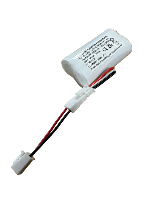 ELP B069 1.5Ah 6.4V 2 B Cell LiFePO4 Emergency Lighting Battery - LED Retro