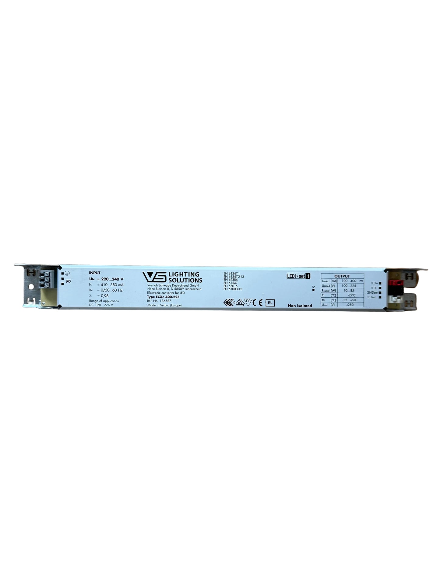 Vossloh Schwabe ECXe400.255 - 186587 - 10-40W 100-400mA Linear LED Driver - LED Retro