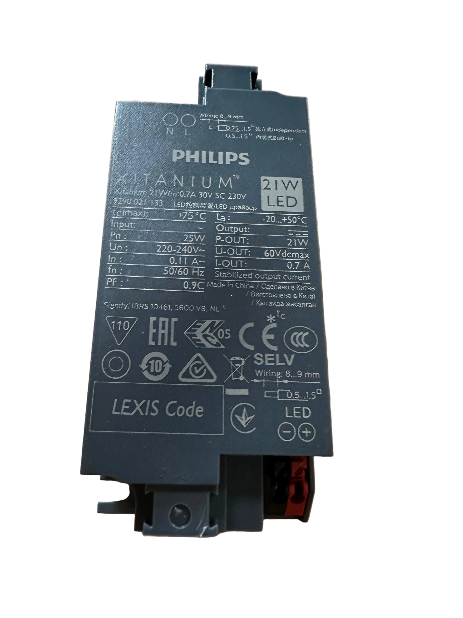 Philips 929002113306 Xitanium 21W/m 0.7A 30V SC 230V - 21W 700mA 20-30V LED Driver - LED Retro