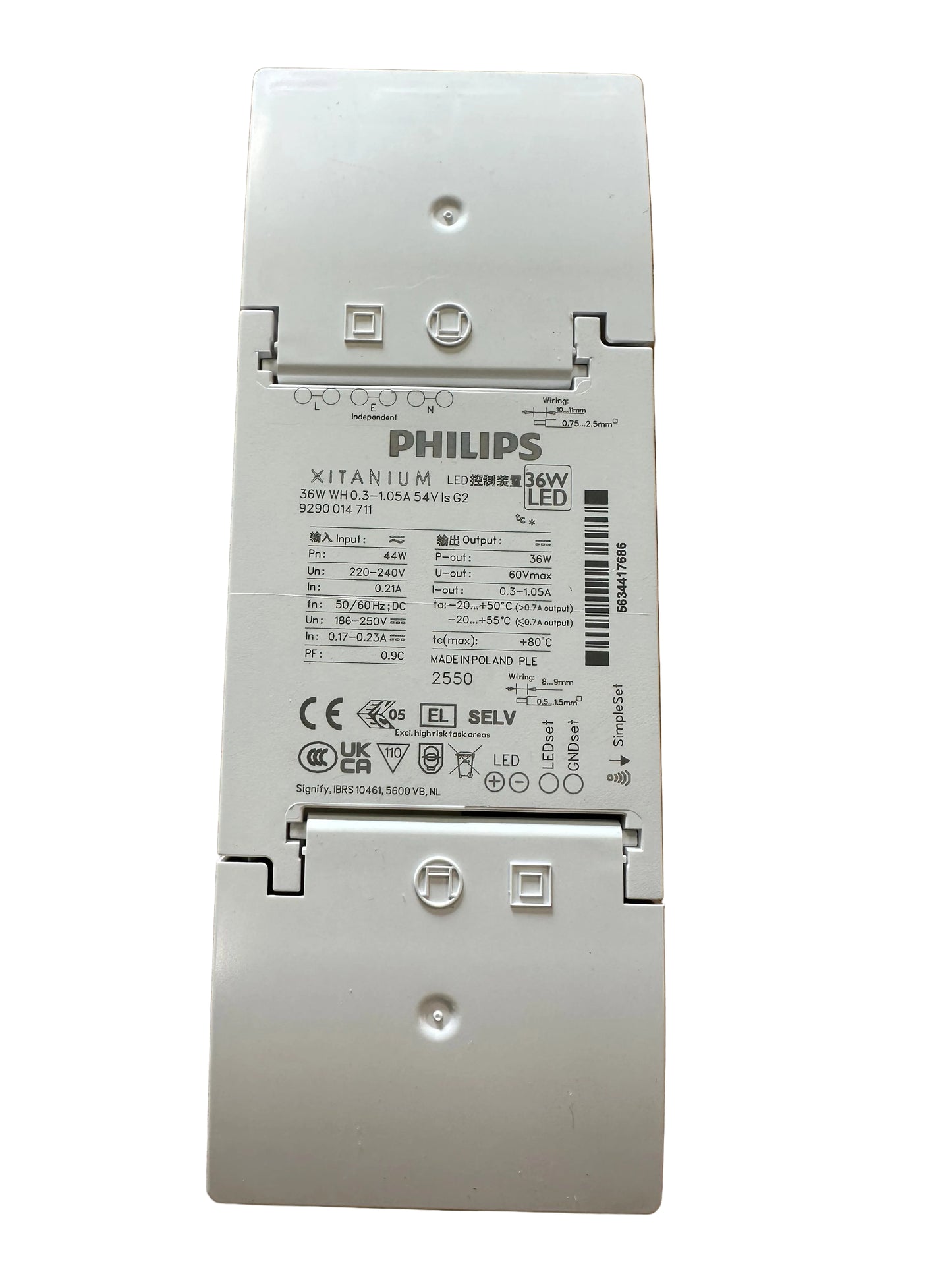 Philips 9290014711 Xitanium 36W WH 0.3-1.05A 54V Is G2 - LED Retro