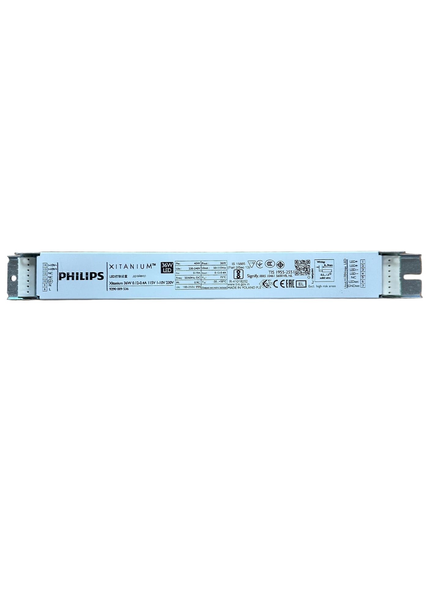 Philips 9290009536 Xitanium 36W 0.12-0.4A 115V 1-10V 230V - LED Retro