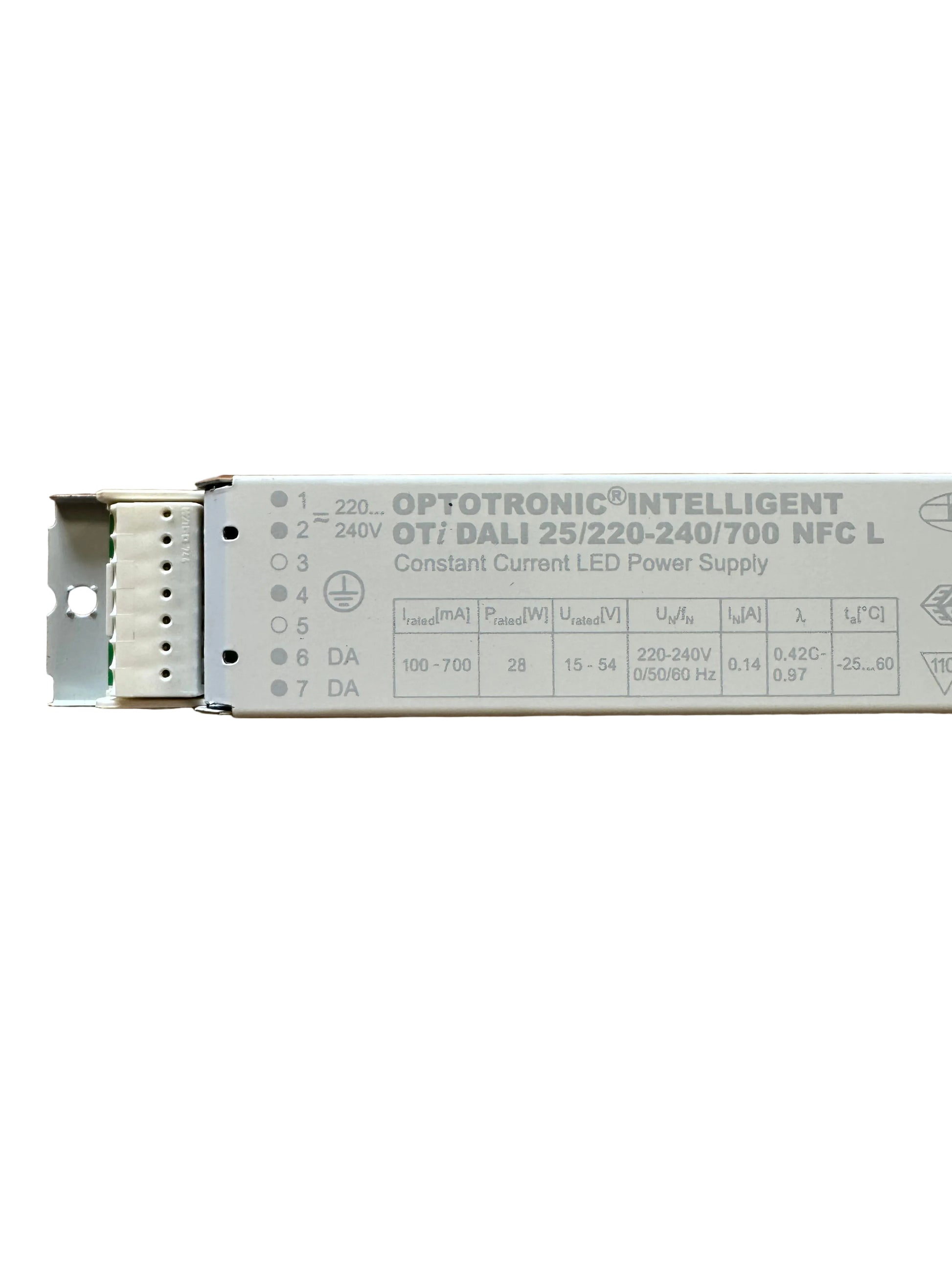 Osram Inventronics OTi DALI 25/220-240/700 NFC L - DALI NFC (SELV) Linear constant current LED driver - LED Retro