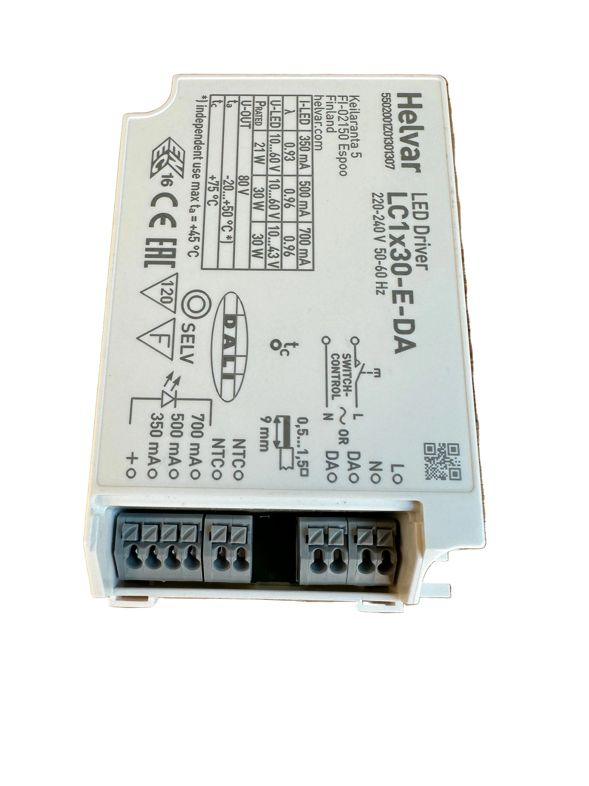 Helvar LC1X30-E-DA 30W DALI Dimmable LED Driver - LED Retro