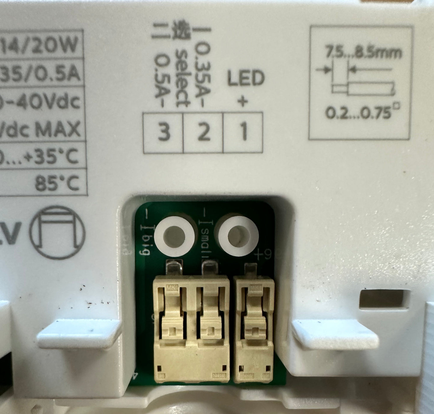 Philips 9290014757 Xitanium 20W/a 0.35/0.5A 40V 3CW 230V - Track Adaptor Driver - LED Spares