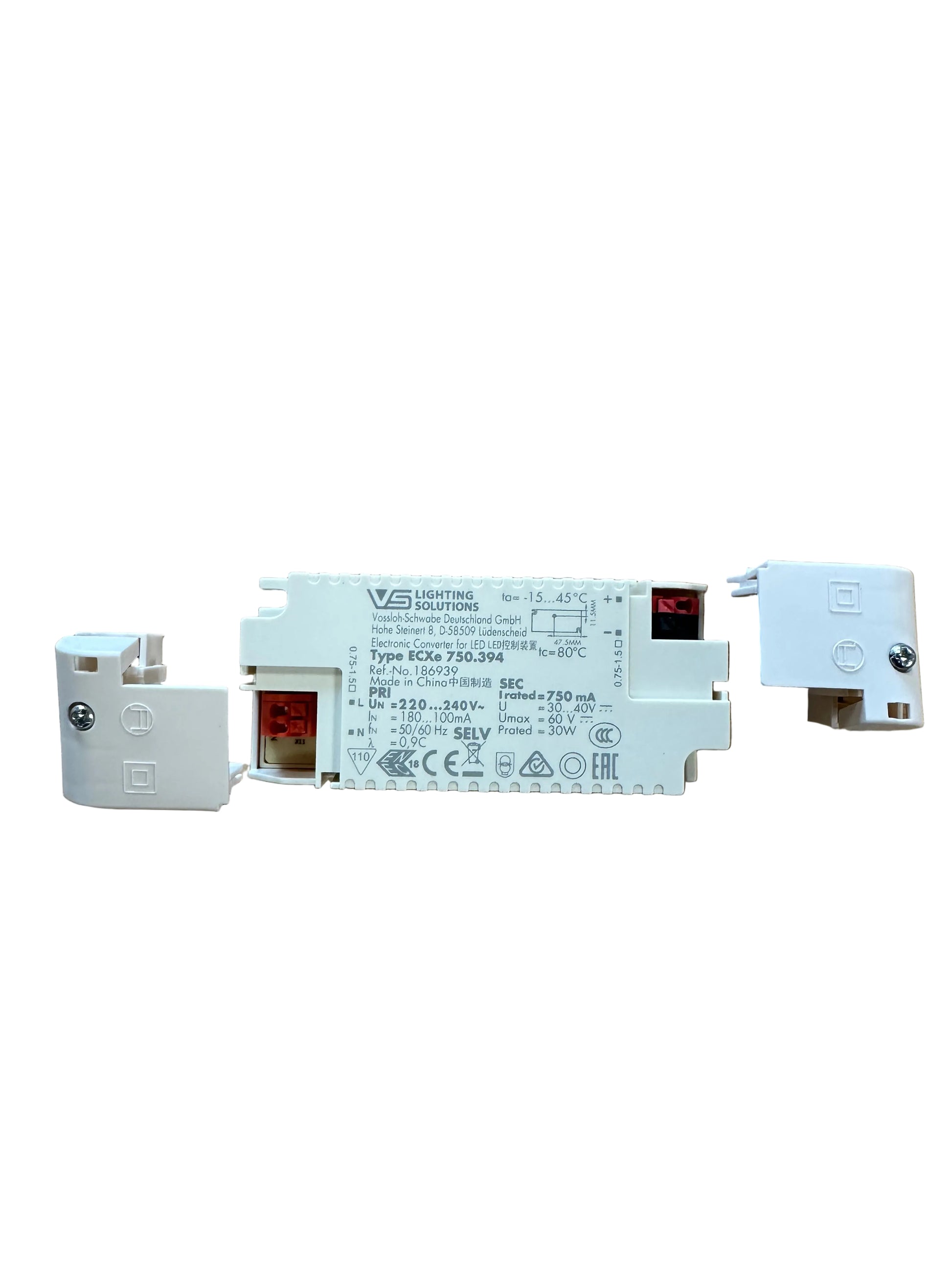 Vossloh Schwabe ECXe 750.394 - 186939 - 30W 750mA 30-40V LED Driver - LED Retro