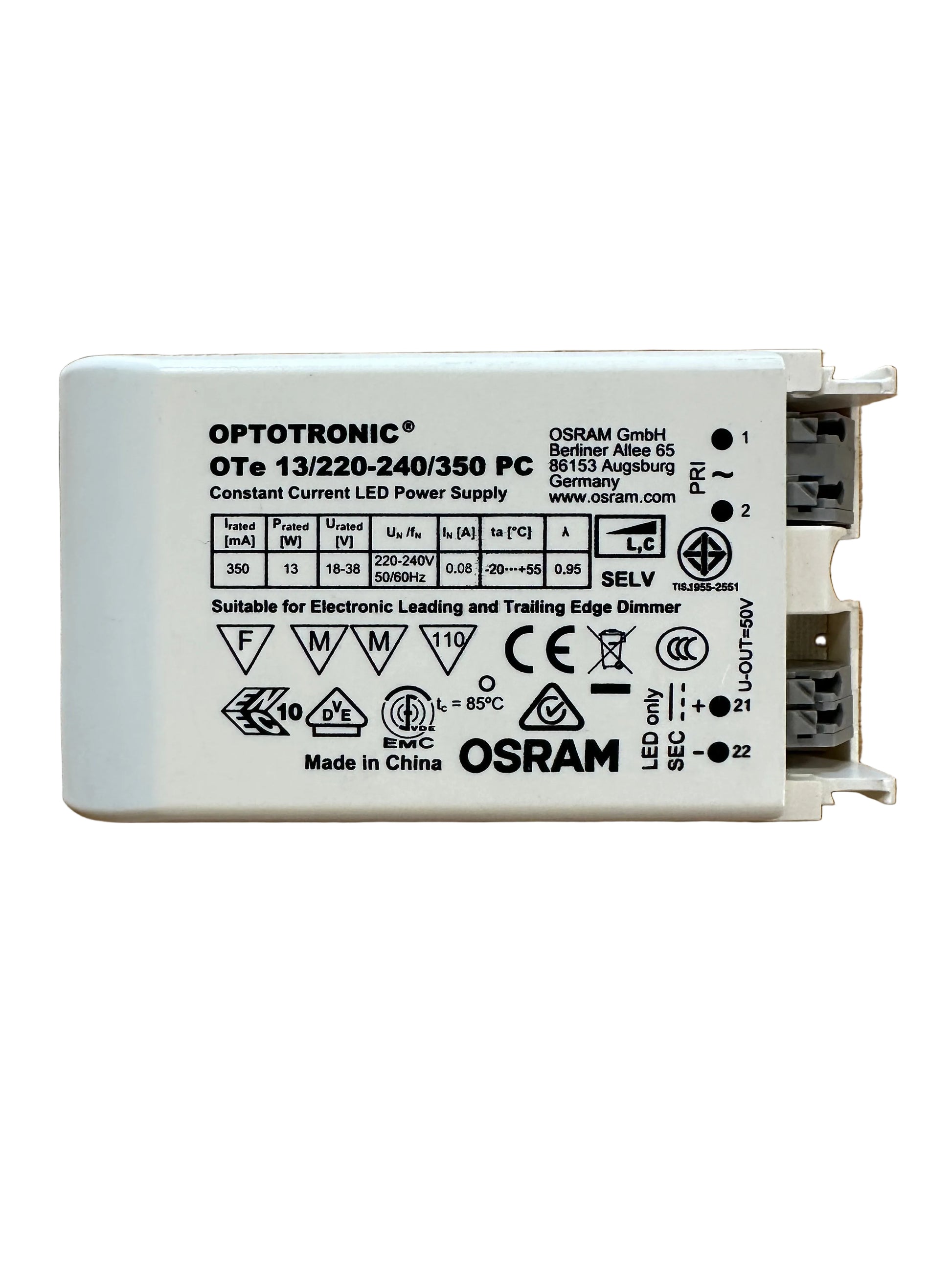 Osram Ledvance OTe 13/220-240/350 PC 13W 350mA Phase-Cut LED Driver - LED Retro