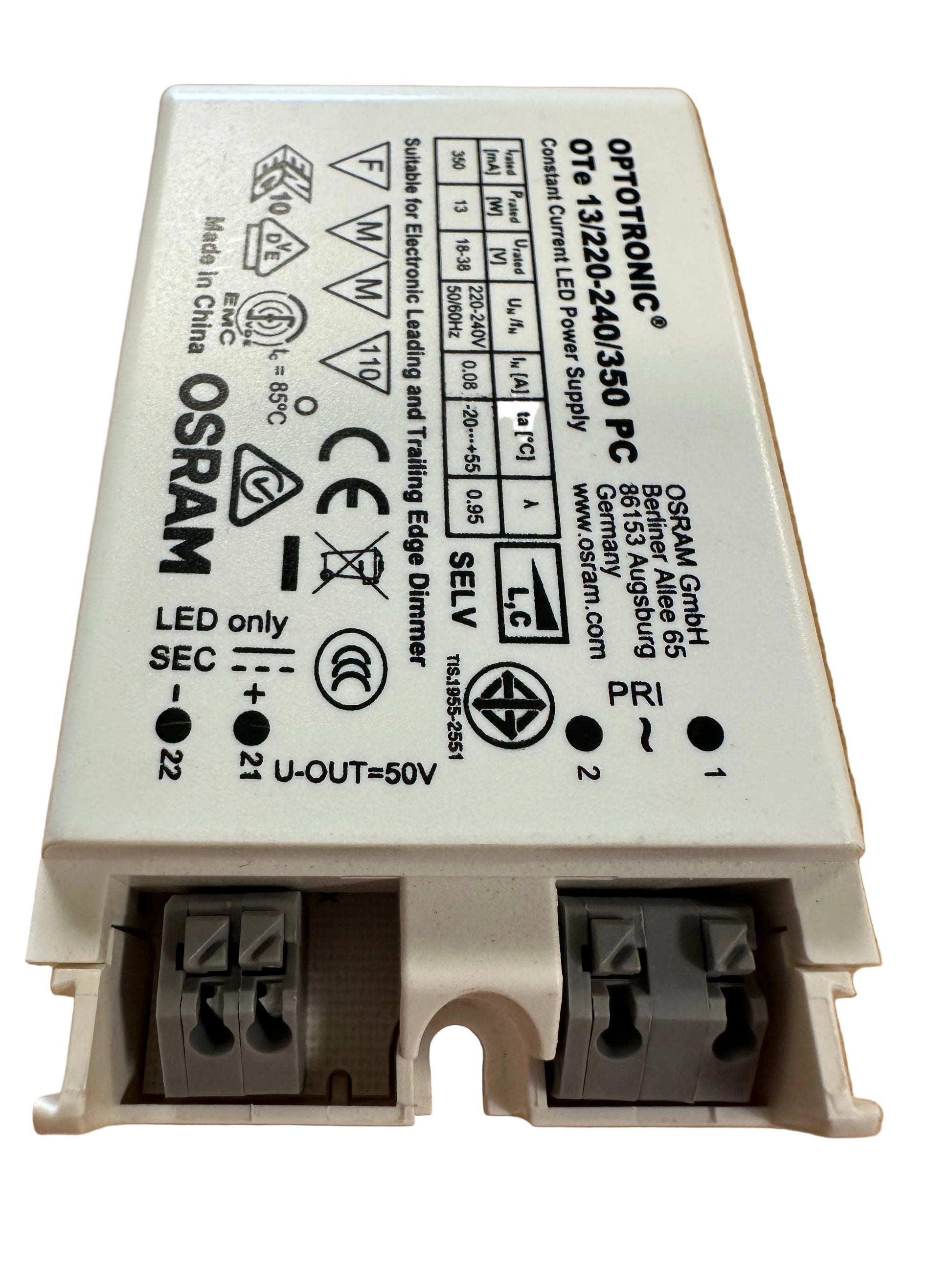 Osram Ledvance OTe 13/220-240/350 PC 13W 350mA Phase-Cut LED Driver - LED Retro
