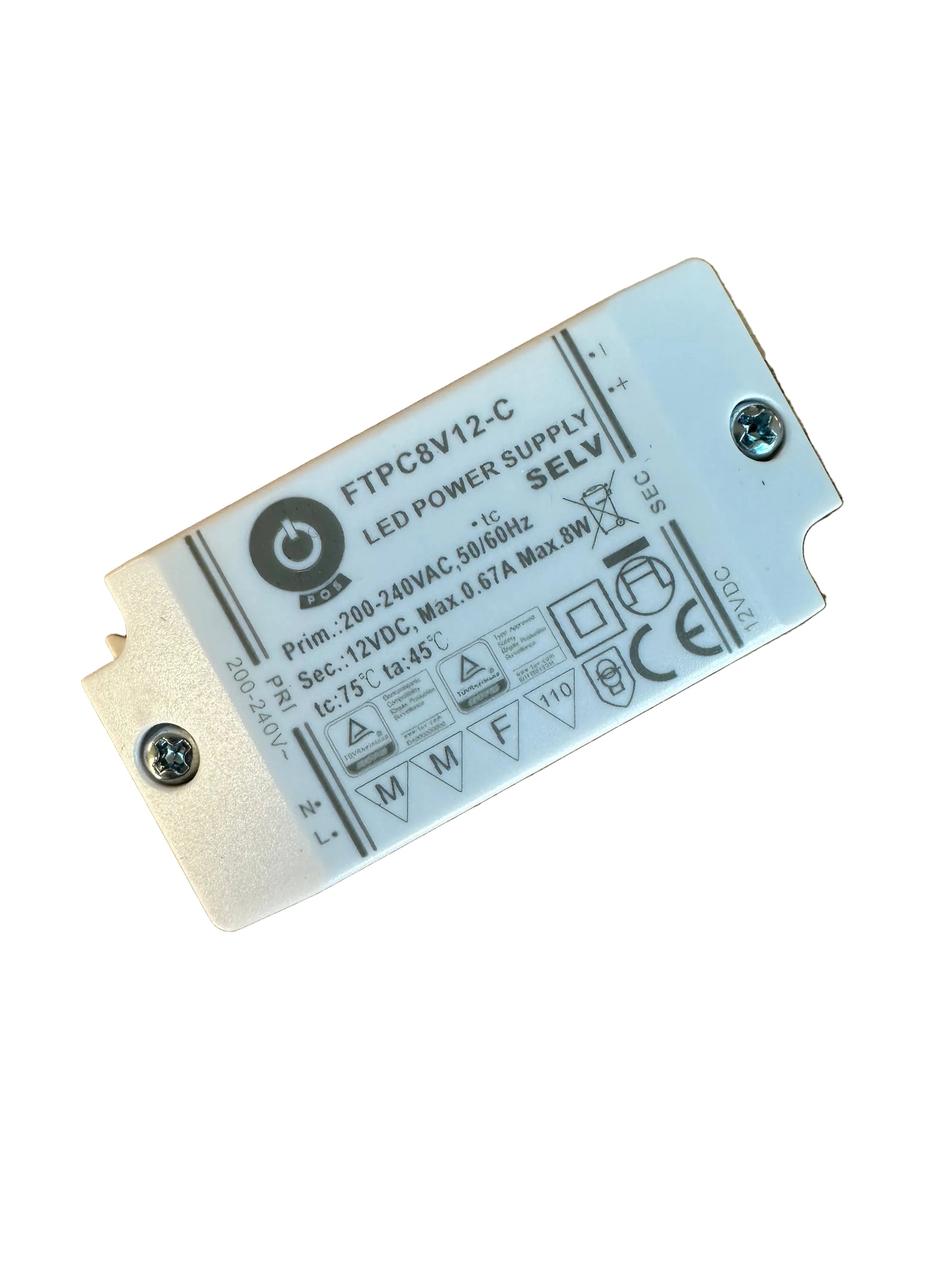 POS Power FTPC8V12-C 8W 12V/0.67A LED Power Supply - LED Retro