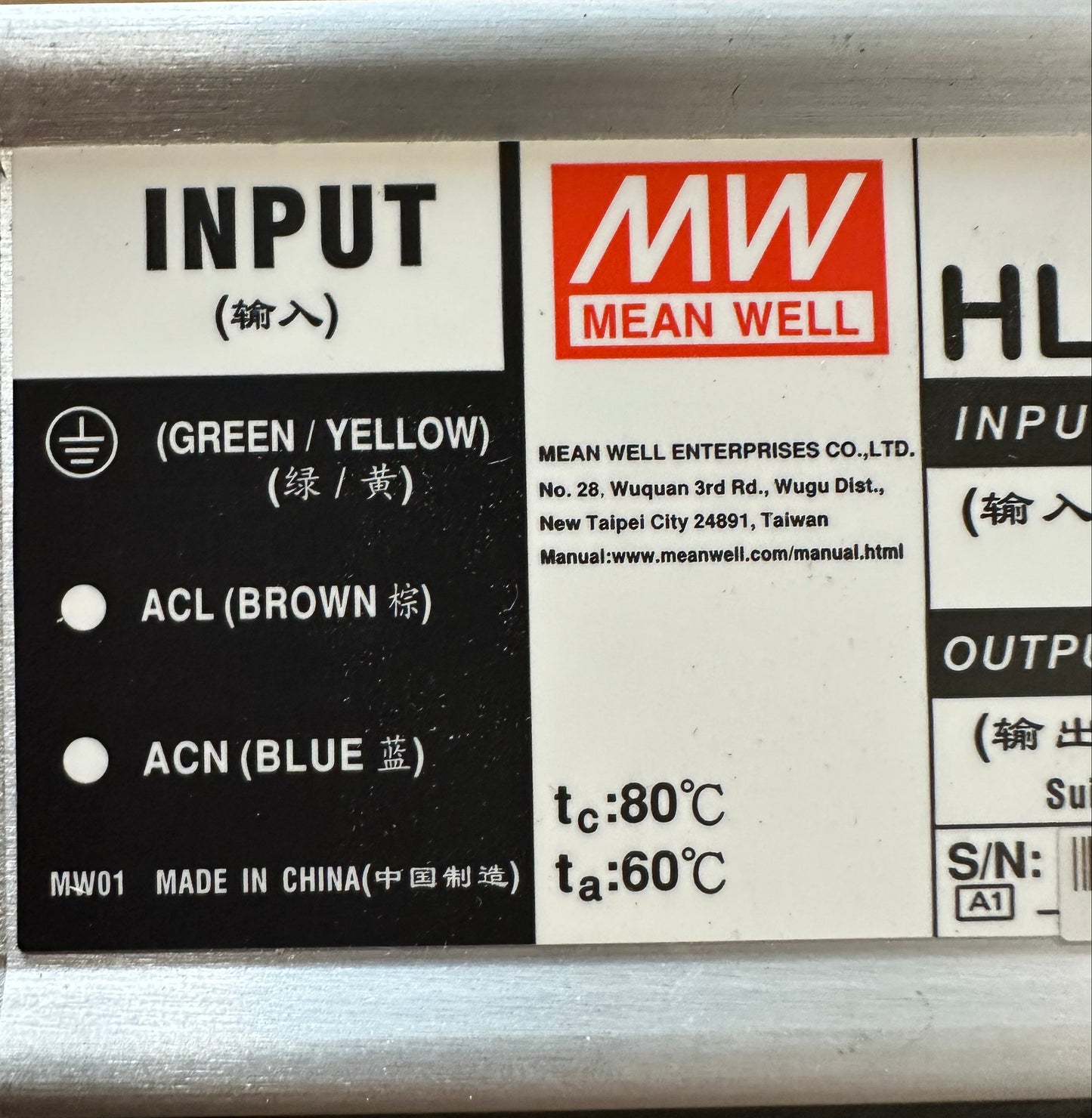 Mean Well HLG-80H-12A LED Power Supply IP65 12V 60W Constant Voltage - LED Retro