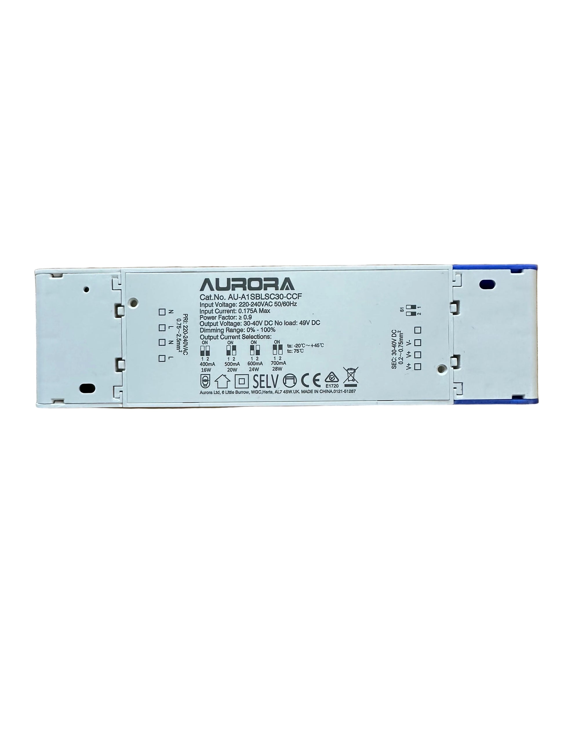 Aurora AU-A1SBLSC30-CCF 400-500-600-700mA 30-40V Aone 30W Smart LED Driver - LED Retro