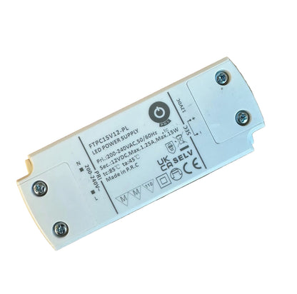 POS Power FTPC15V-12-PL 15W 12V/1.25A LED Power Supply - LED Retro