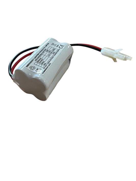 ELP B087 4 Cell 4.8V 0.9AH NiCd AA Cell Square Battery - AMP Connector - LED Retro