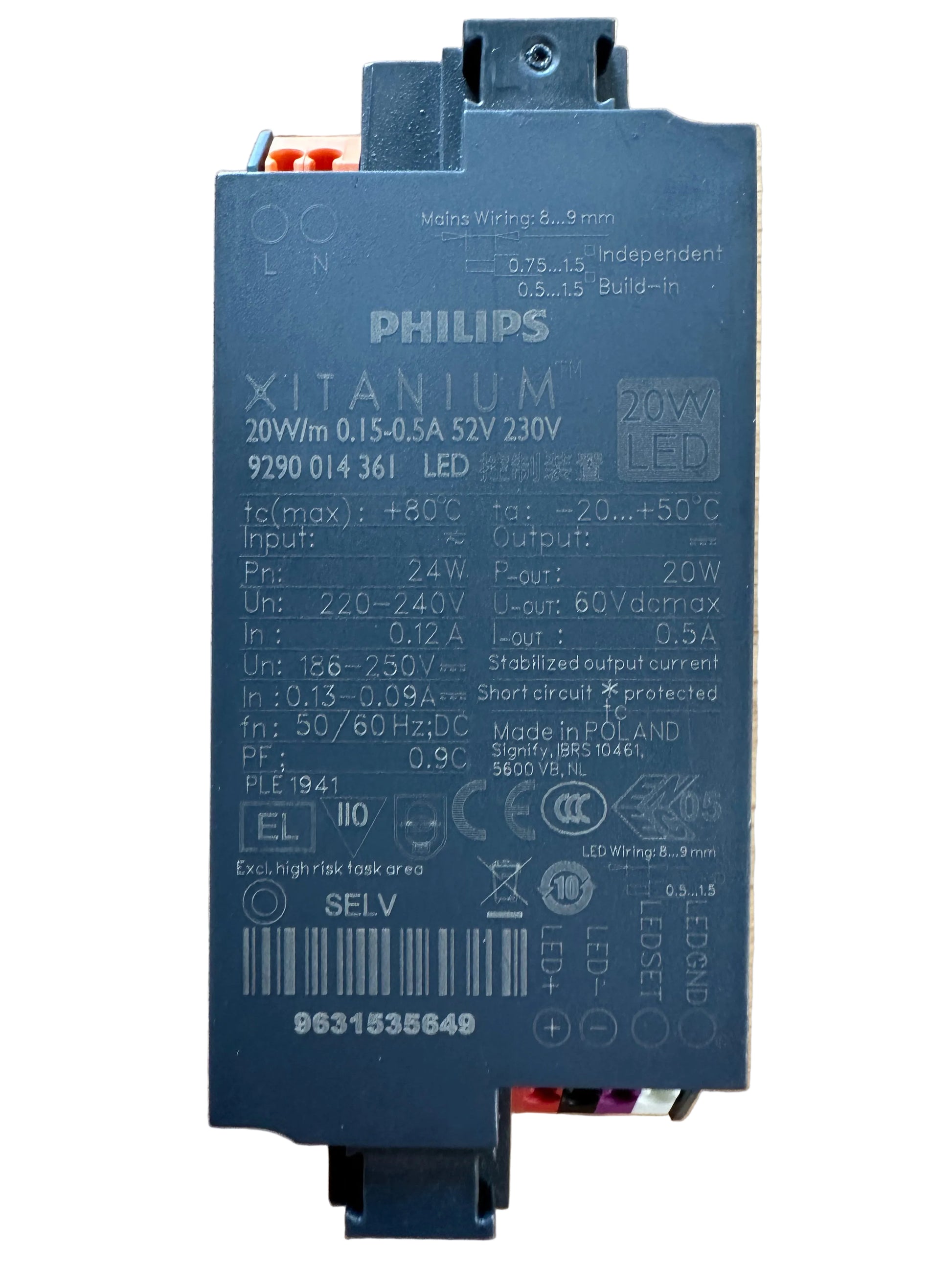 Philips 929001436106 XITANIUM 20W M 0.15-0.5A 52V 230V - LED Retro