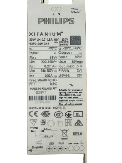 Philips 9290009347 Xitanium 50W LH 0.7-1.5A 48V I 230V - LED Retro