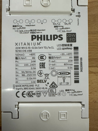 Philips 929001649806 Xitanium 20W WH 0.15-0.5A 54V TD/IS CL 230V - LED Retro