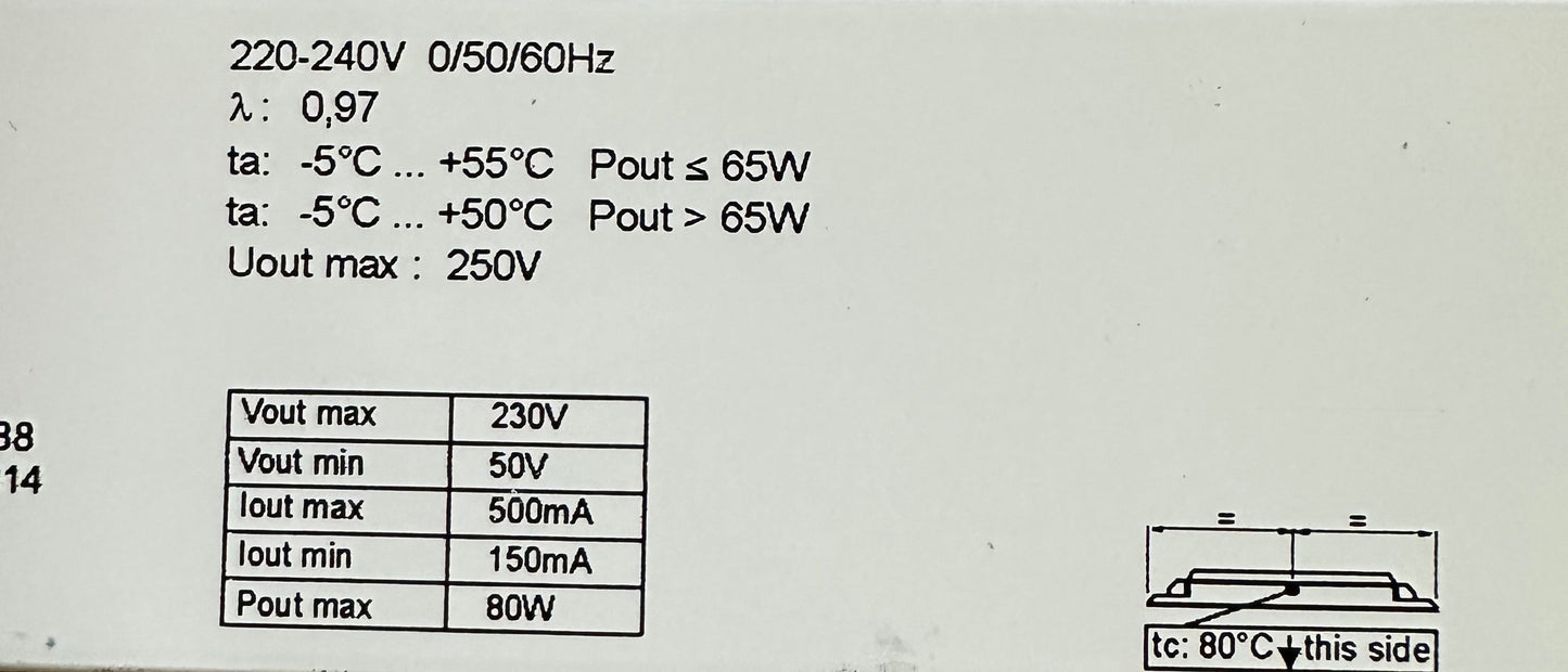 Tridonic 89800435 EM powerLE CPS FX LP 80W - LED Retro
