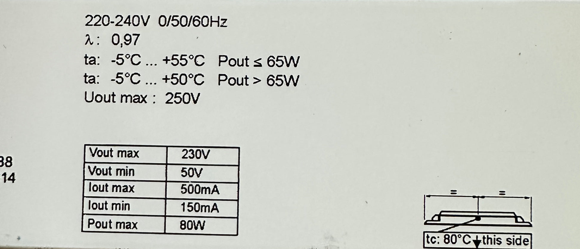Tridonic 89800435 EM powerLE CPS FX LP 80W - LED Retro