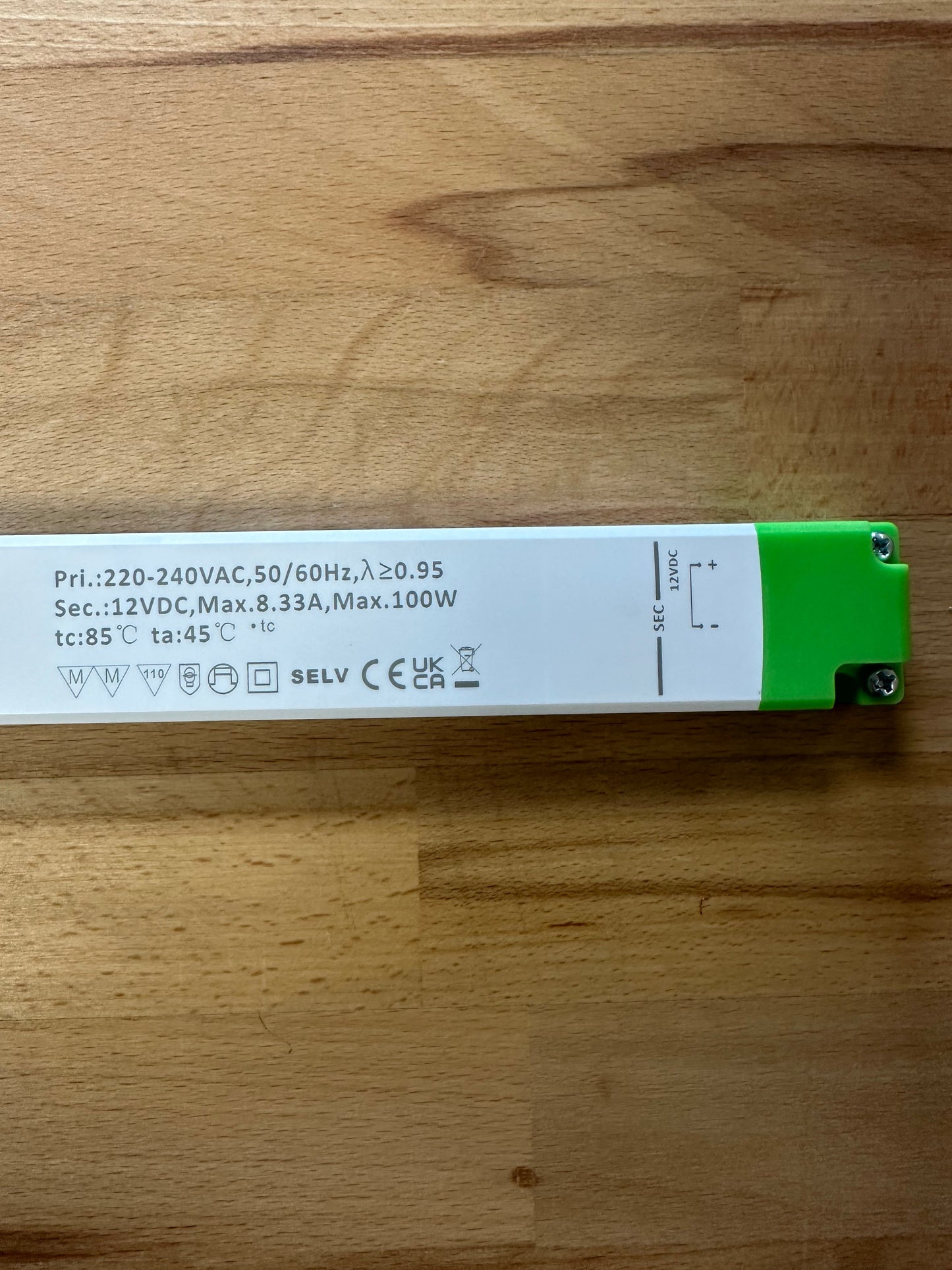 POS Power FTPC100V12-S-DA6 100W 12V/8.3A DALI-2 - Push Dimming - Slim LED Driver - LED Retro