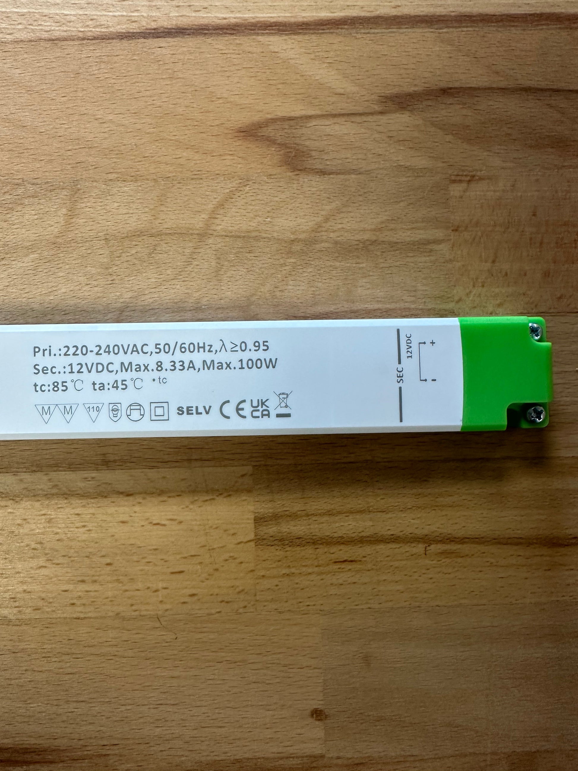 POS Power FTPC100V12-S-DA6 100W 12V/8.3A DALI-2 - Push Dimming - Slim LED Driver - LED Retro