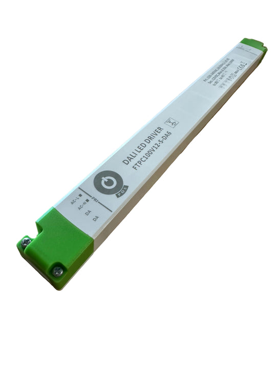POS Power FTPC100V12-S-DA6 100W 12V/8.3A DALI-2 - Push Dimming - Slim LED Driver - LED Retro