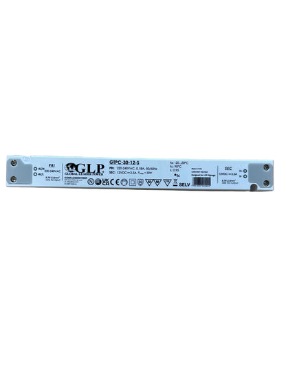 GLP GTPC-30-12-S 30W 12V/2.5A CV IP20 Slim LED Power Supply - LED Retro