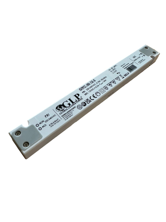 GLP GTPC-30-12-S 30W 12V/2.5A CV IP20 Slim LED Power Supply - LED Retro