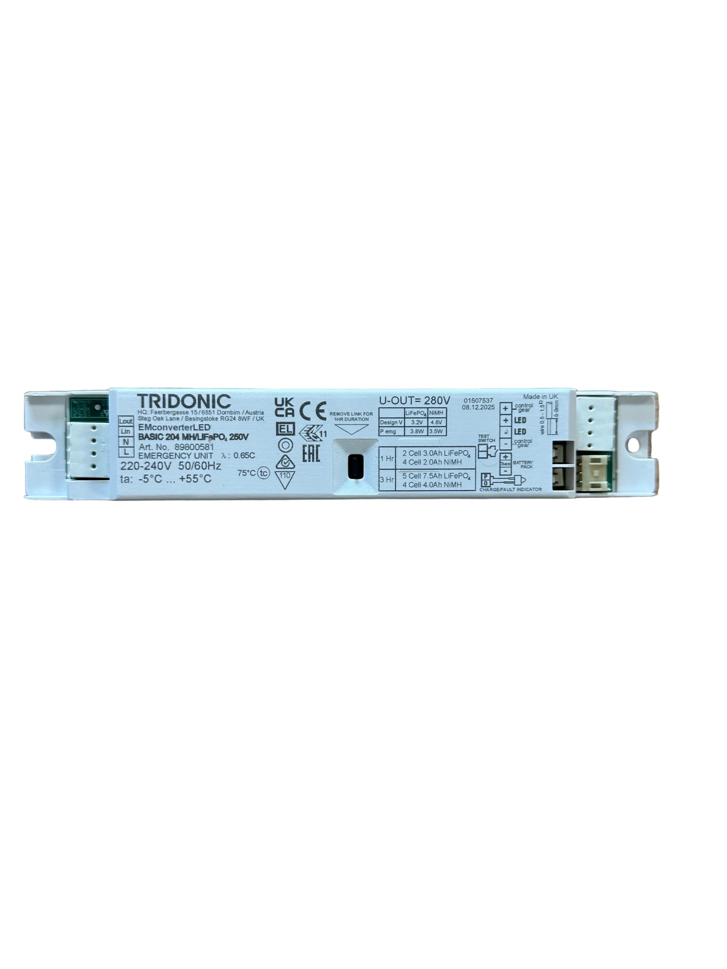 Tridonic 89800581 EMconverterLED BASIC 204 MH/LiFePO4 250V - LED Retro