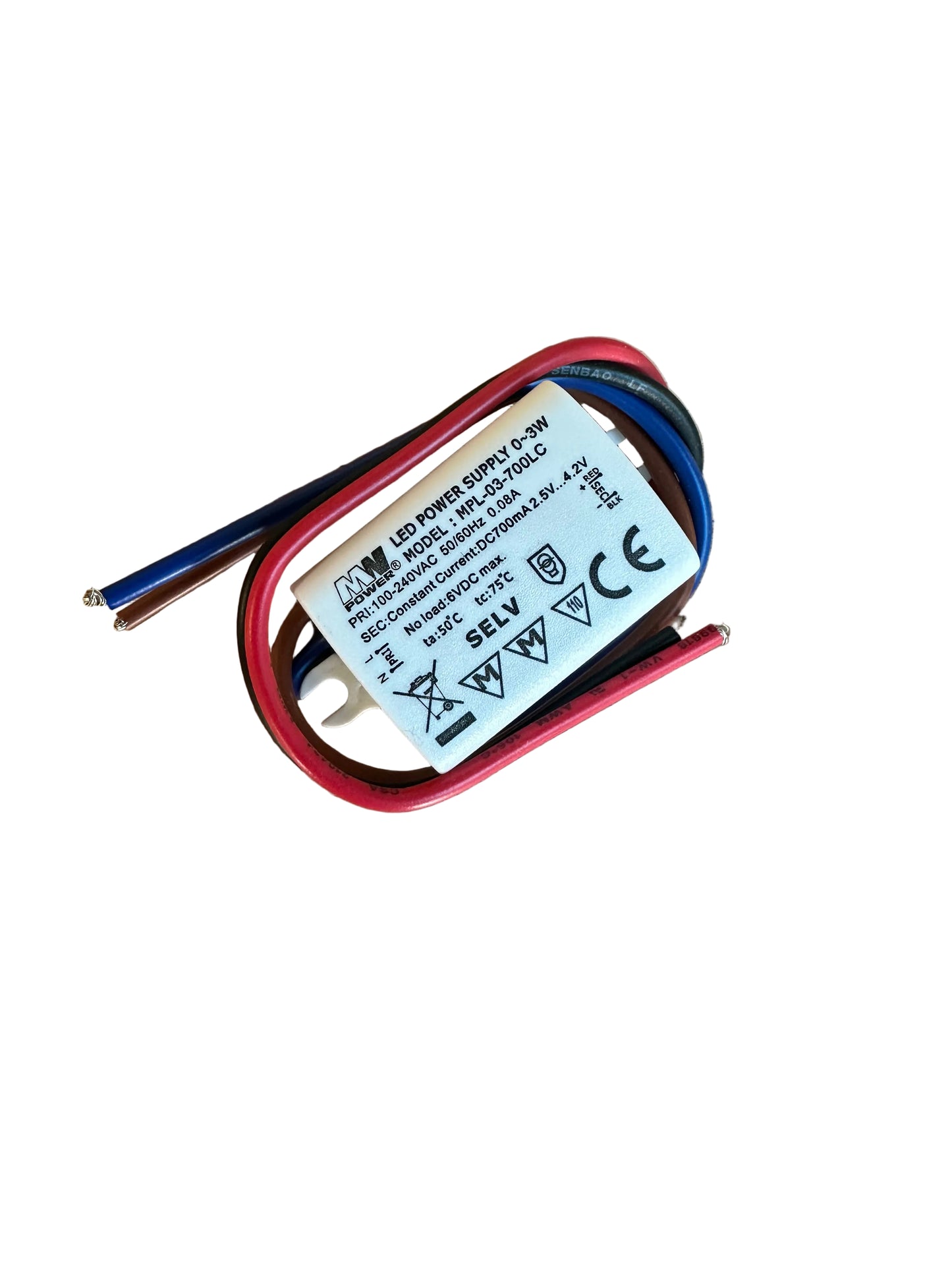 MW Power MLP-03-700LC 3W 700mA LED Power Supply - LED Retro
