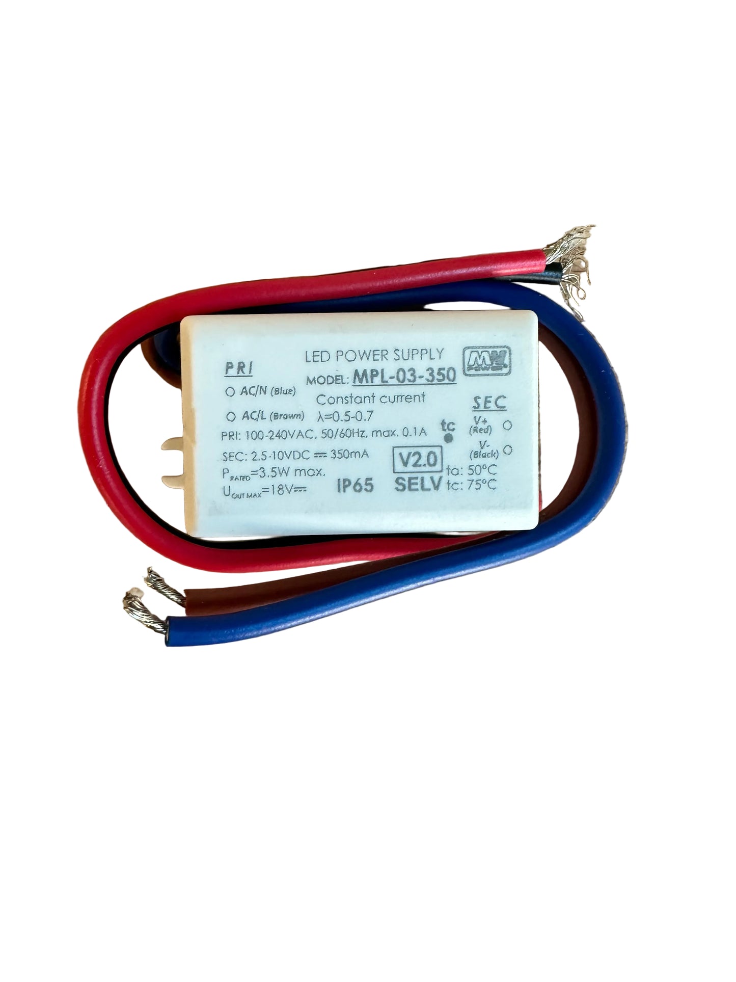 MW Power MLP-03-350 3W 350mA LED Power Supply - LED Retro