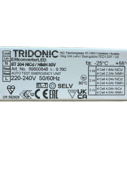 Tridonic 89800648 EMconverterLED ST 204 NiCd/NiMH 50V - LED Retro