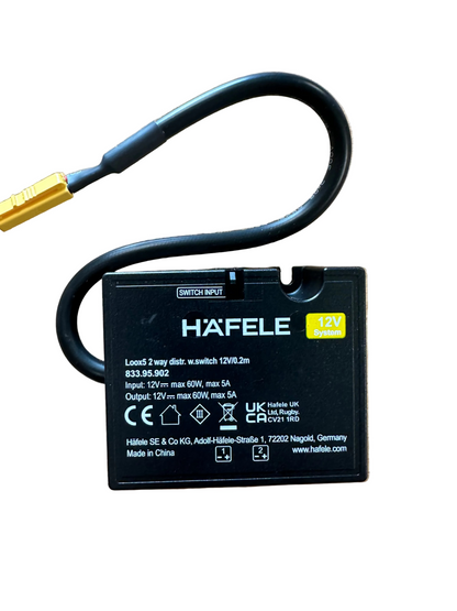 HAFELE Distributor 12V, 2- Way, with Switching Function for 1 Switch, Loox 5, 833.95.902 - LED Retro