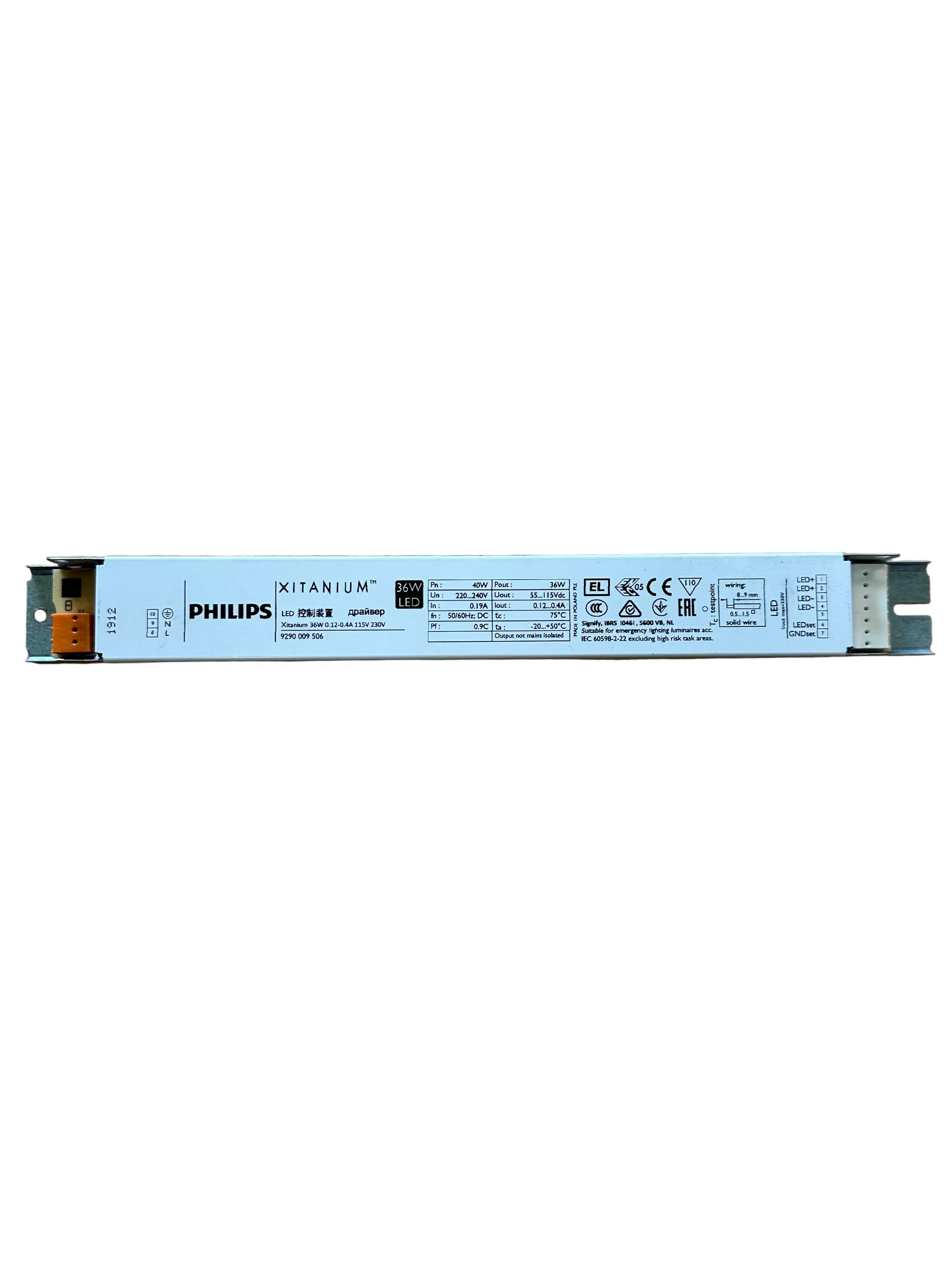 Philips 929000950606 Xitanium 36W 0.12-0.4A 115V 230V - LED Retro