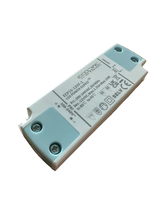Ecopac ECP15-12VF-1 Low Profile LED Driver 15W 12V - LED Retro