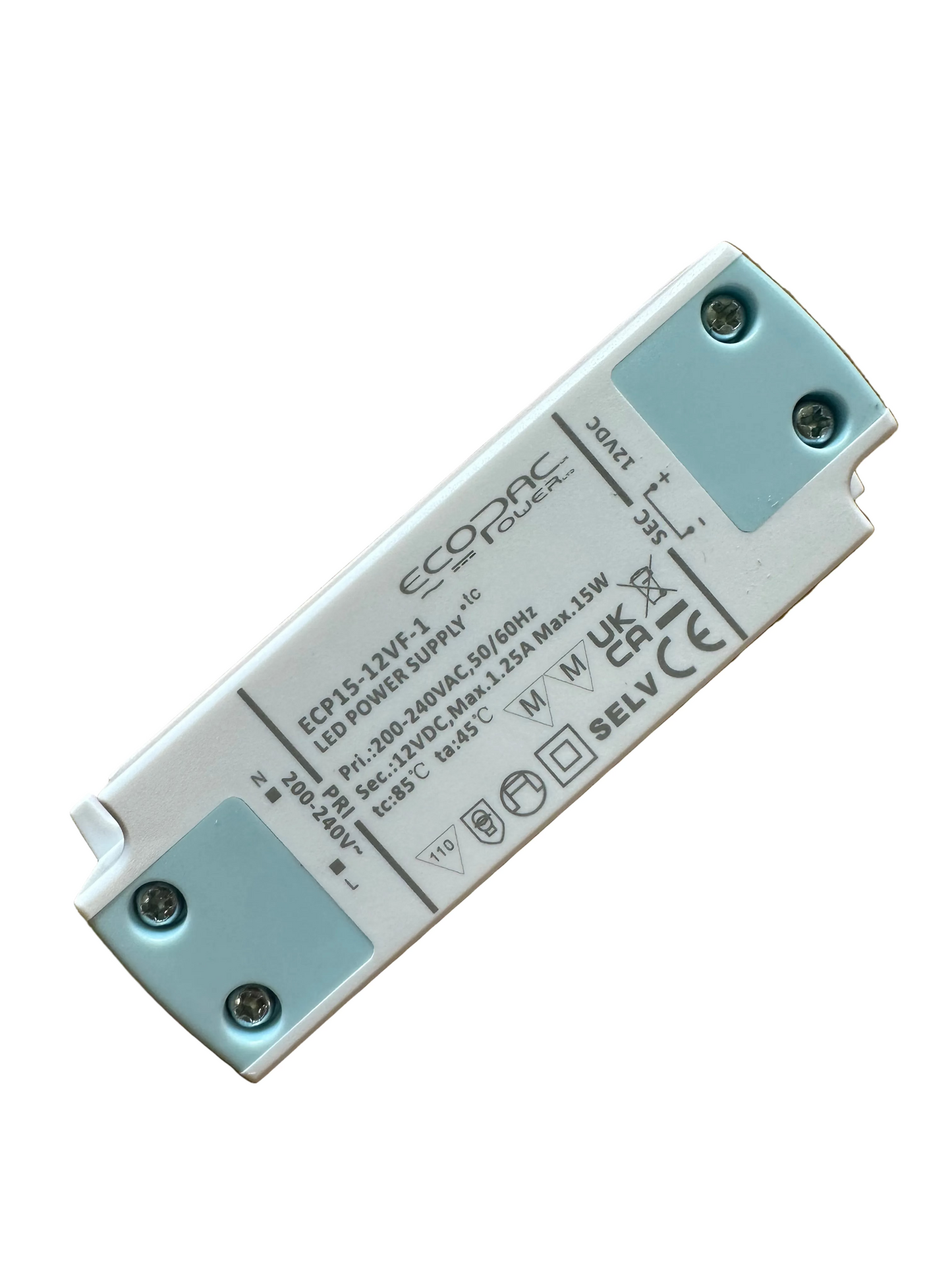 Ecopac ECP15-12VF-1 Low Profile LED Driver 15W 12V - LED Retro