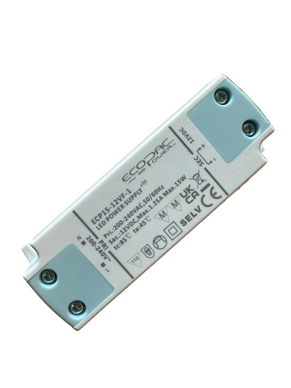 Ecopac ECP15-12VF-1 Low Profile LED Driver 15W 12V - LED Retro