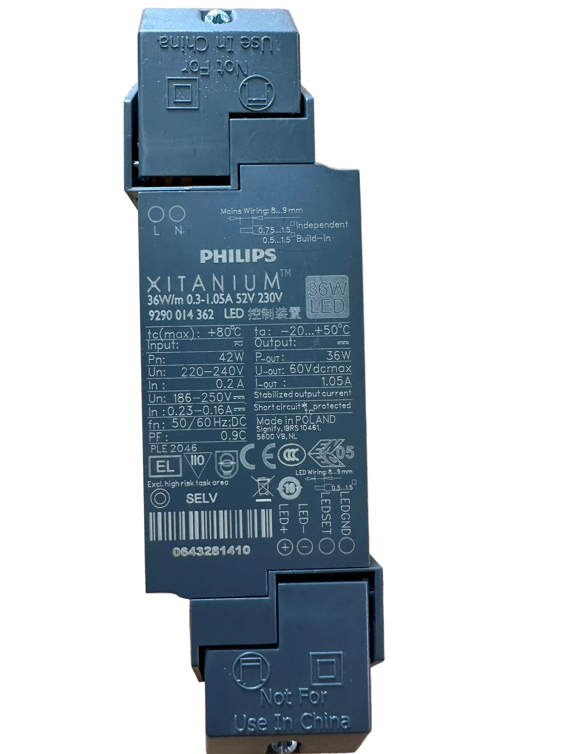 Philips 929001436206 Xitanium 36W/m 0.3A-1.05A 52V 230V - LED Retro