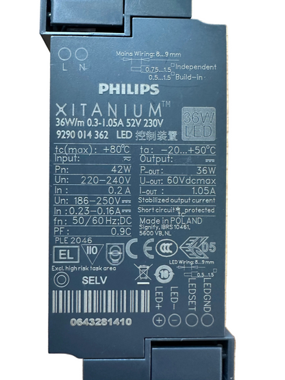 Philips 929001436206 Xitanium 36W/m 0.3A-1.05A 52V 230V - LED Retro