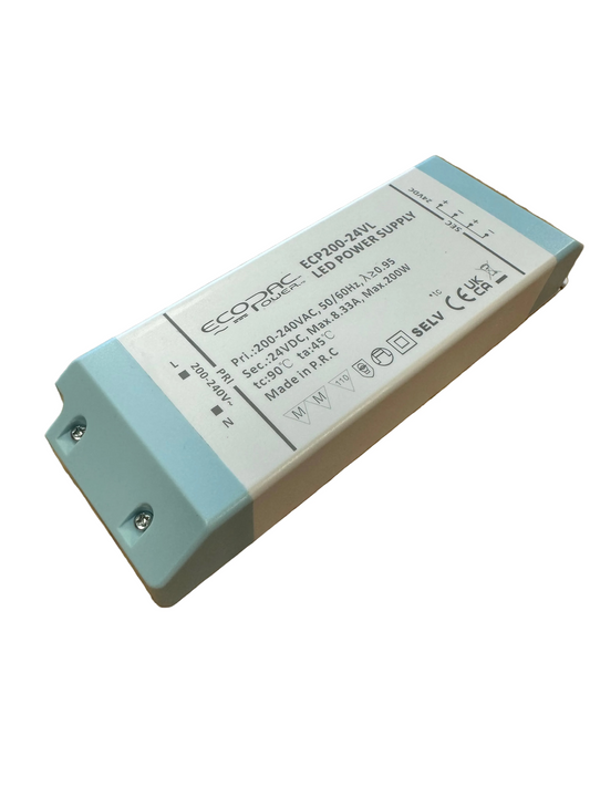 Ecopac ECP200-24VL 200W 24V Constant Voltage IP20 LED Driver - LED Retro
