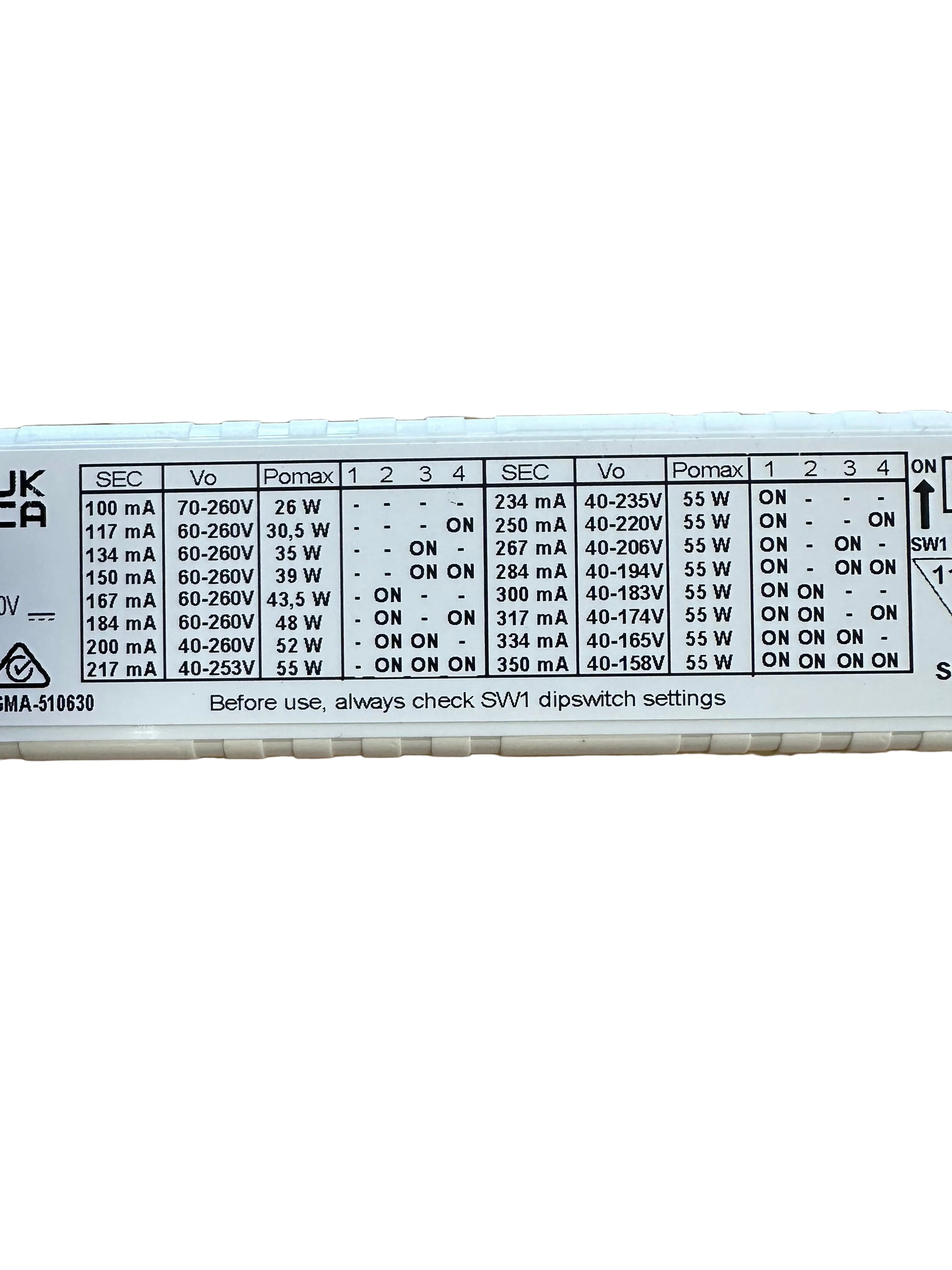 TCI 127524 MPSE 55/350 SLIM 26-55W 100-350mA Slim LED Driver - LED Retro