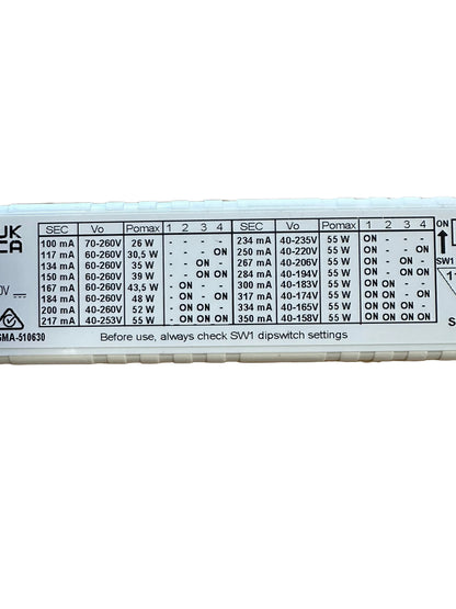 TCI 127524 MPSE 55/350 SLIM 26-55W 100-350mA Slim LED Driver - LED Retro