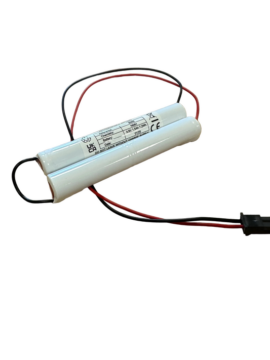ELP B065 NICD 4.8V 1.5Ah NiMH Dual In Line Battery C/W Flying Leads And Connector - LED Retro